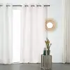 Image de Rideau tamisant et naturel en 100% lin blanc 145x260 cm
