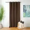 Image de Rideau thermique au style bouclette polyester marron chocolat 140x260