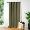 Image de Rideau thermique au style bouclette polyester vert olive 140x260 cm