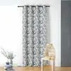 Image de Rideau tamisant vintage floral polyester bleu outremer 140x240 cm