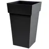 Image de Pot de fleur carré 39x39x65 cm en polypropylène anthracite