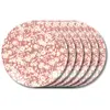Image de De 6 assiettes plate léa 27 cm (lot rouge en grès