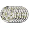 Image de De 6 assiettes plate 27 cm (lot vertes en porcelaine
