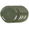 Image de De 6 assiettes plate 27 cm (lot vertes en grès