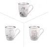 Image de De 3 tasse 23 cl (lot multicolore en porcelaine