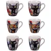 Image de Coffret de 6 tasses 23 cl multicolore en porcelaine