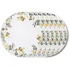Image de De 6 assiettes plate 27 cm (lot jaune en grès