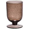 Image de De 6 verres à pied gordes bullé 25 cl brun (lot noir
