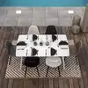 Image de Table rectangulaire esprit bord de mer aluminium blanc