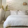 Image de Parure housse de couette percale coton blanc 240x220 cm