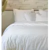 Image de Parure housse de couette percale coton blanc 260x240 cm