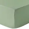 Image de Drap housse 140x190 + 30 cm 100% Percale de Coton 80 fils Sauge