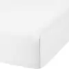 Image de Drap housse coton blanc 160x200 cm