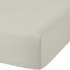 Image de Drap housse coton gris perle 160x200 cm