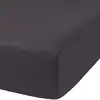 Image de Drap housse coton anthracite 160x200 cm