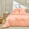 Image de Parure housse de couette gaze de coton rose 260x240 cm