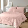 Image de Parure housse de couette coton et bambou rose 260x240 cm