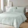 Image de Parure housse de couette coton et bambou vert 240x220 cm