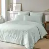 Image de Parure housse de couette coton et bambou vert 260x240 cm
