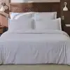 Image de Housse de couette satin de coton uni blanc 260x240 cm