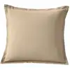 Image de Taie d'oreiller flanelle de coton beige 63x63 cm