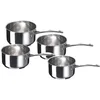 Image de Série de 4 casseroles en inox argent / métallique en acier