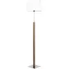 Image de Lampadaire en métal et bois bois clair h 165 cm aluminor