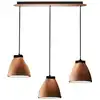 Image de Suspension métal 3 lumières l58cm cuivre