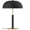 Image de Lampe à poser en métal noir et doré
