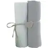 Image de Lot de 2 draps housses bébé en coton blanc et gris 60x120 cm