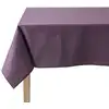Image de Nappe en coton traitee teflon aubergine 160 x 240