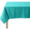 Image de Nappe en coton traitee teflon turquoise 150 x 190