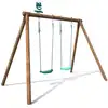 Image de Balançoire en bois traité 2 agrès