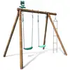 Image de Balançoire en bois traité 3 agrès