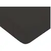 Image de Drap housse coton uni bonnet 25cm anthracite 90x200cm