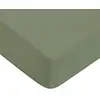 Image de Drap housse coton uni bonnet 25cm sauge 90x200cm
