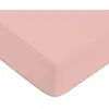 Image de Drap housse coton uni bonnet 25cm rose 80x200cm
