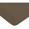 Image de Drap housse coton uni bonnet 25cm taupe 140x190cm