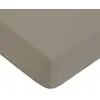 Image de Drap housse coton uni bonnet 25cm vison 140x190cm
