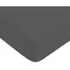 Image de Drap housse coton uni bonnet 25cm zinc 140x190cm