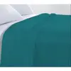 Image de Drap plat coton uni bleu pétrole 240x310cm