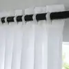 Image de Rideau uni en gaze de coton pattes cachées à l'unité 140x300cm blanc
