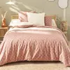 Image de Housse de couette imprimée en bambou rose 140x200