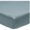 Image de Drap housse imprimé en bambou vert émeraude 160x200