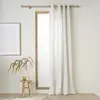 Image de Rideau en coton et en lin 130 x 255 cm blanc