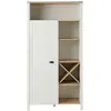 Image de Buffet haut 1 porte effet bois clair et blanc