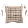 Image de Galette de chaise 36 points recyclée en coton naturel 38 x 38 x 3 cm