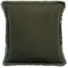 Image de Coussin uni en lin olive 45 x 45 cm