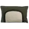Image de Coussin bicolore laly en lin olive 40 x 65 cm