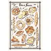 Image de Torchon pains de france en coton ecru 48 x 72 cm